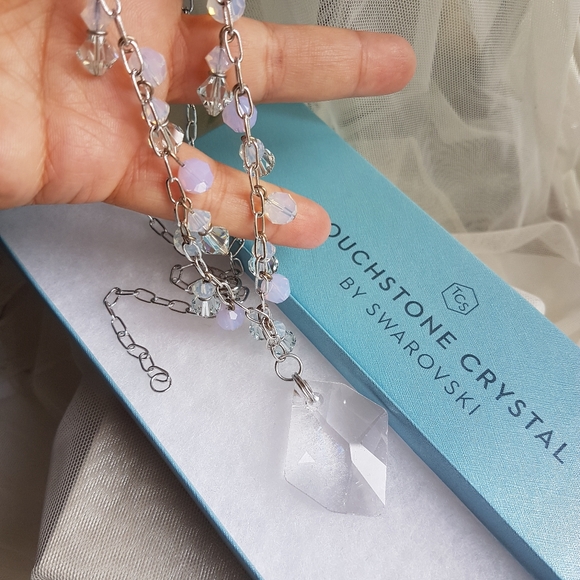 AUTHENTIC Swarovski Touchstone Crystal Charm Necklace - Picture 9 of 10